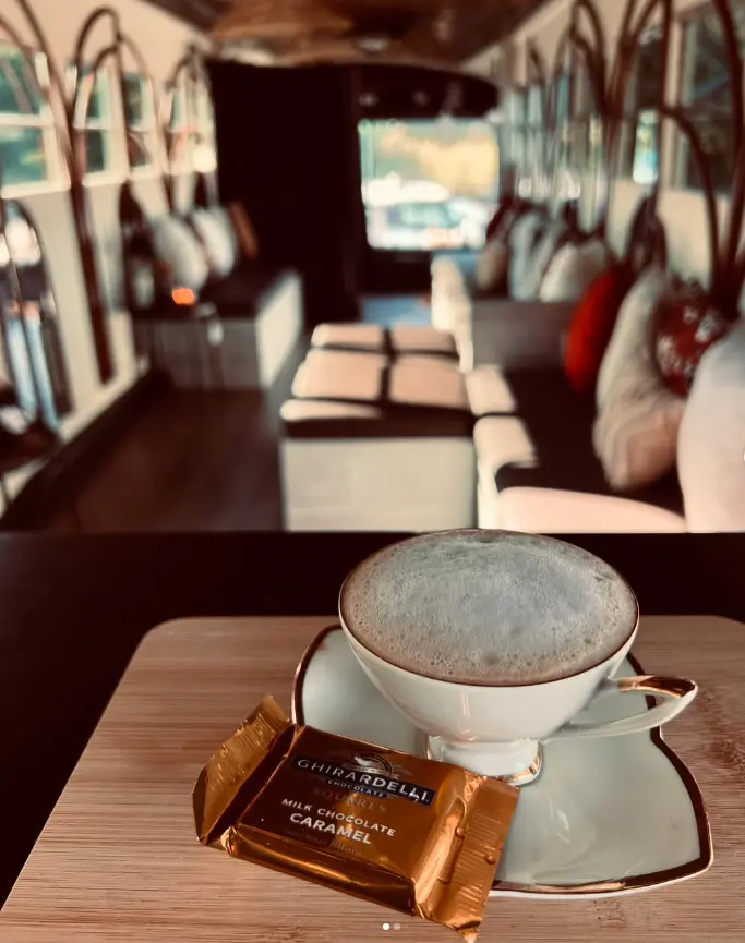 Best coffee in town served in the best background possible